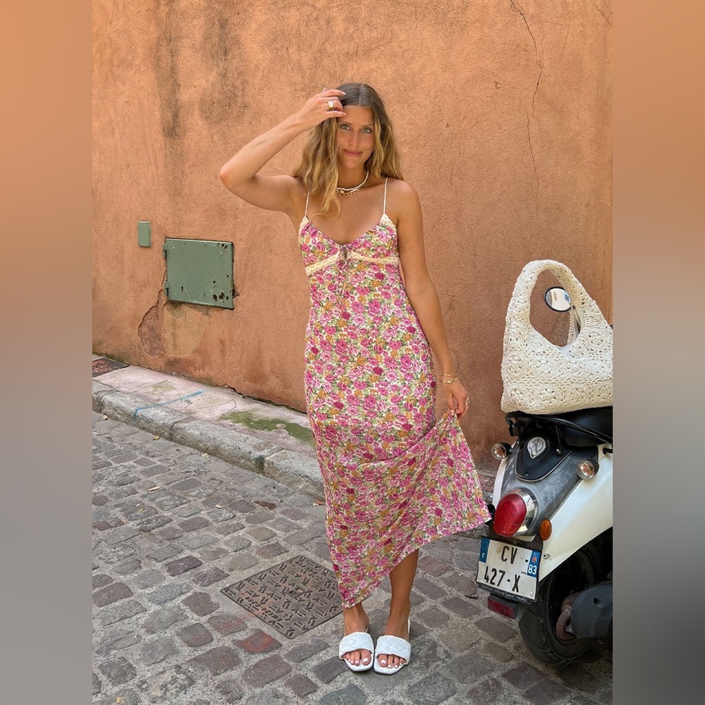 NWT Princess Polly EMILY MAXI DRESS PINK FLORAL